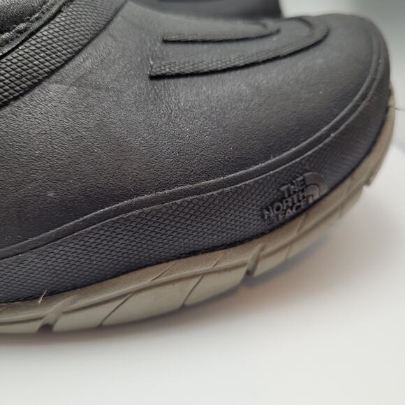 The North Face Winter Lace Up Boots Womens Black Gray Faux Fur Fuzzy Size 8.5 - Picture 10 of 13